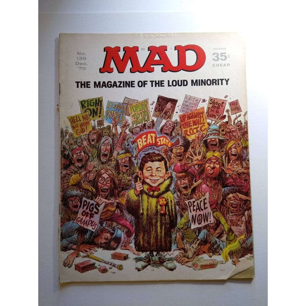 MAD Magazine #139 Publisher December 1970 Airplane Movie Satire Ironside TV Show
